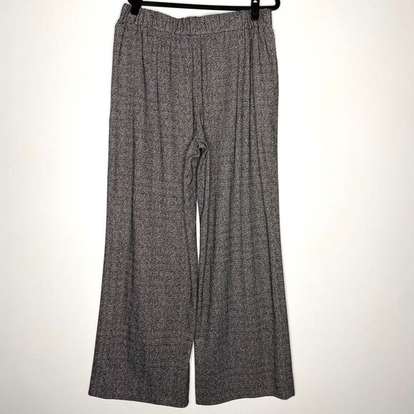 New Anne Klein Herringbone Wide Leg Pleat Front Pant Women's Size Medium - Picture 10 of 11